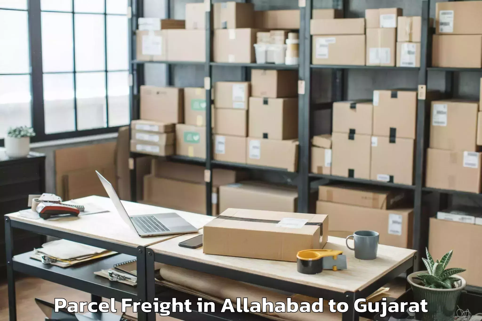 Quality Allahabad to Crystal Mall Rajkot Parcel Freight